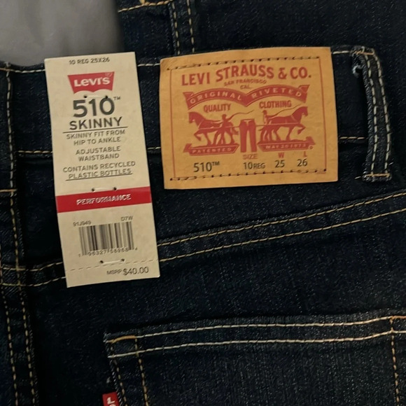 NWT Levi’s 510 Skinny 10 Regular​ - Picture 2 of 2